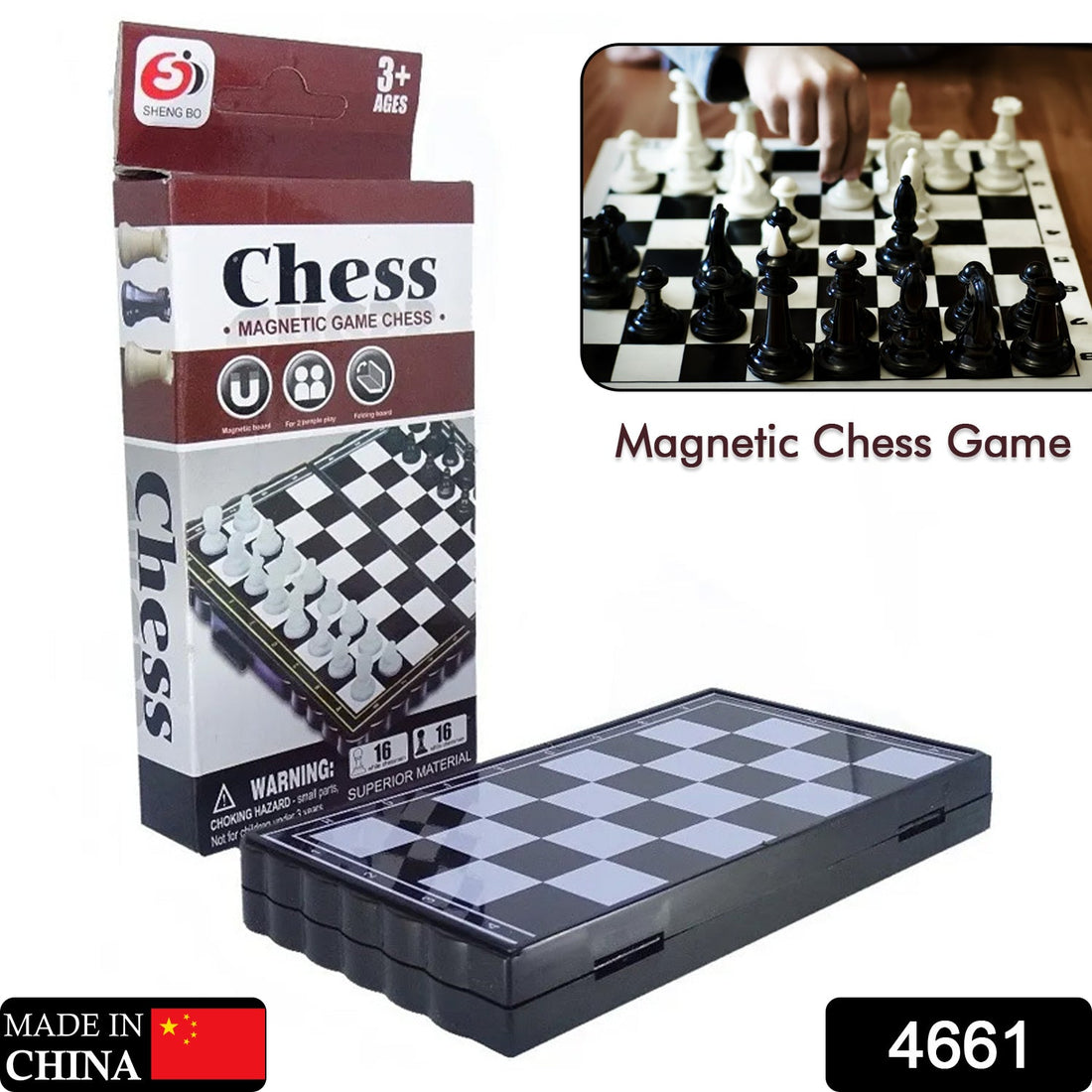 Magnetic chessboard set