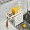 Multipurpose Platic Hanging Drain Rack Retractable Sponge Storage Hanging Rack With Adhesive Hook for Kitchen and Bathroom Dishcloth Holders Basket Drying Tray Organizer - Shopmania Wholesale