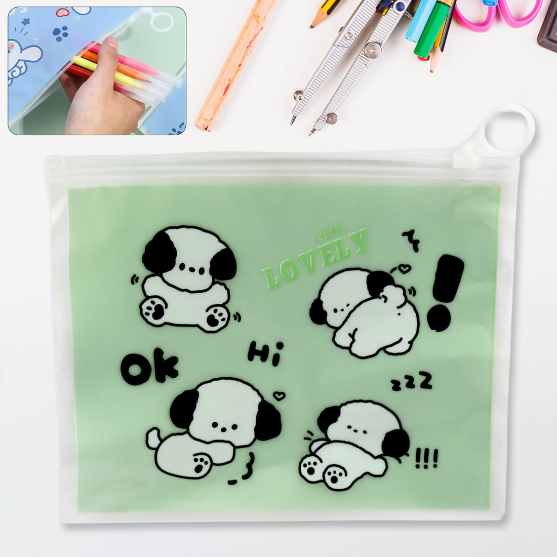 Reusable Multipurpose Pouch Pen Stationary Case Travel, Boys & Girls Pouch with Zip for Travel, School, Stationary (1 Pc/ Mix Design) - Shopmania Wholesale