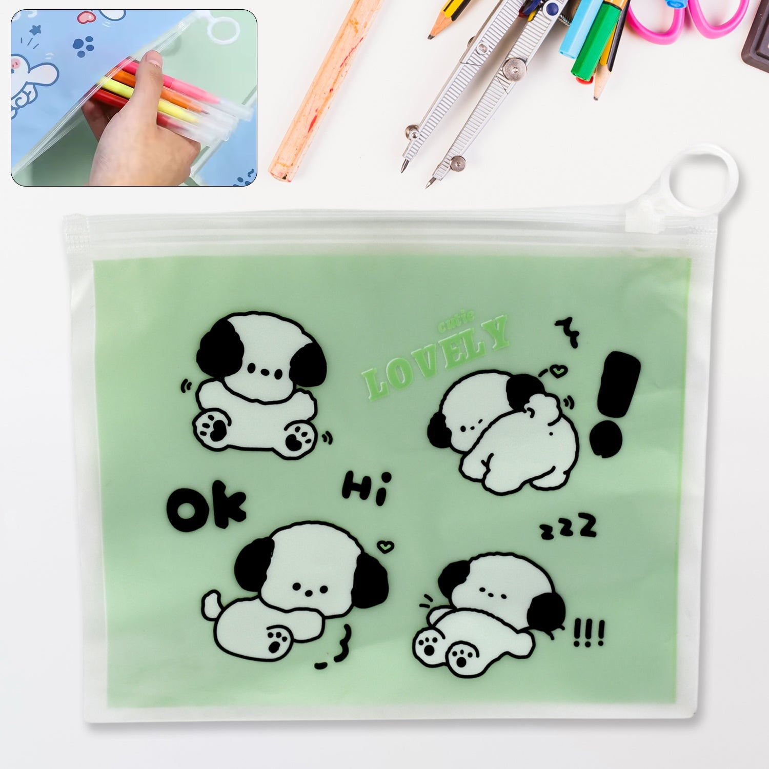 Reusable Multipurpose Pouch Pen Stationary Case Travel, Boys & Girls Pouch with Zip for Travel, School, Stationary (1 Pc/ Mix Design) - Shopmania Wholesale