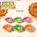 Decorative Hand Painted Clay Puja Diya for Diwali Home Indoor Outdoor Handmade Diya (6 Pcs Set/ Mix Design) your brand