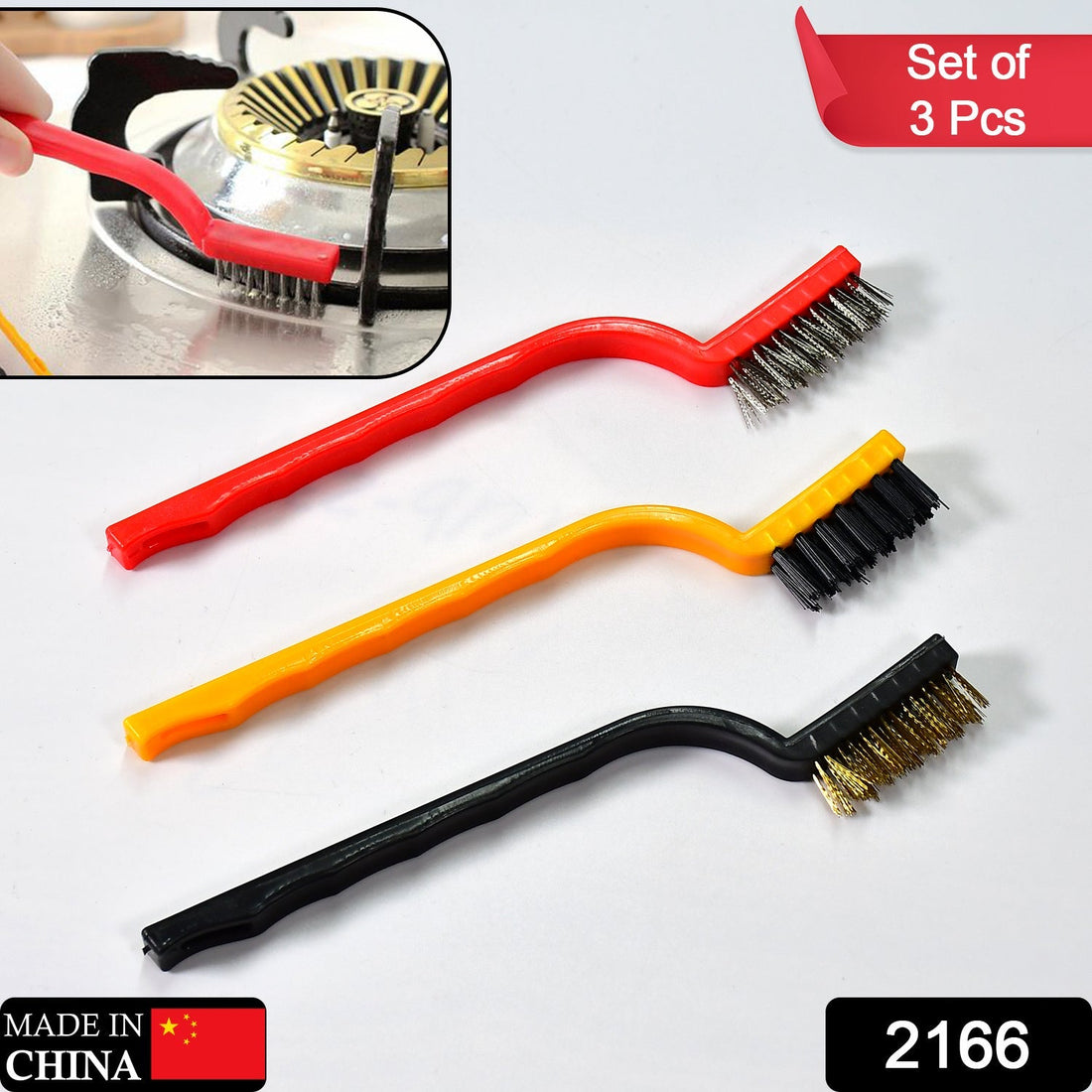 Mini wire brush set for tackling tough cleaning jobs, multi-material