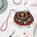 9 inch Handcrafted Cotton Embroidered Shoulder Bag for Girls & women (1 Pc) - Shopmania Wholesale