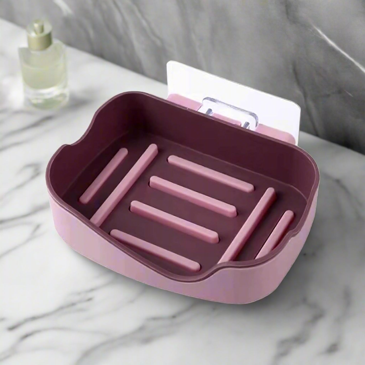 Plastic Soap Dish Holder for Bathroom Shower Wall Mounted Self Adhesive Soap Holder Saver Tray-Plastic Sponge Holder for Kitchen Storage Rack Soap Box, Bathroom (1 Pc) - Shopmania Wholesale