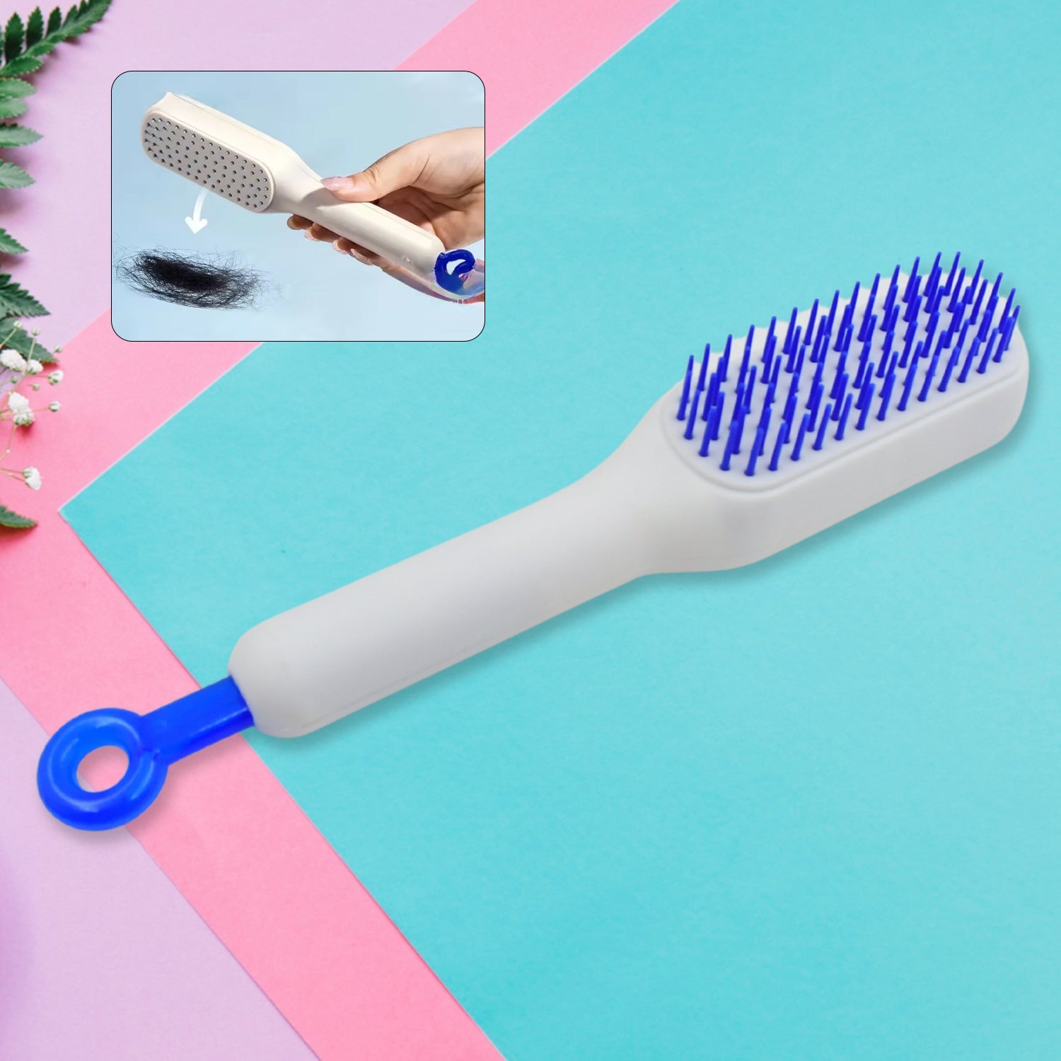 Self-Cleaning Hairbrush, Self-Cleaning Anti-Static Detangling Massage Comb, One-pull Clean Scalable Rotate Lifting Self Cleaning Hairbrush Hair Styling Tools - Shopmania Wholesale