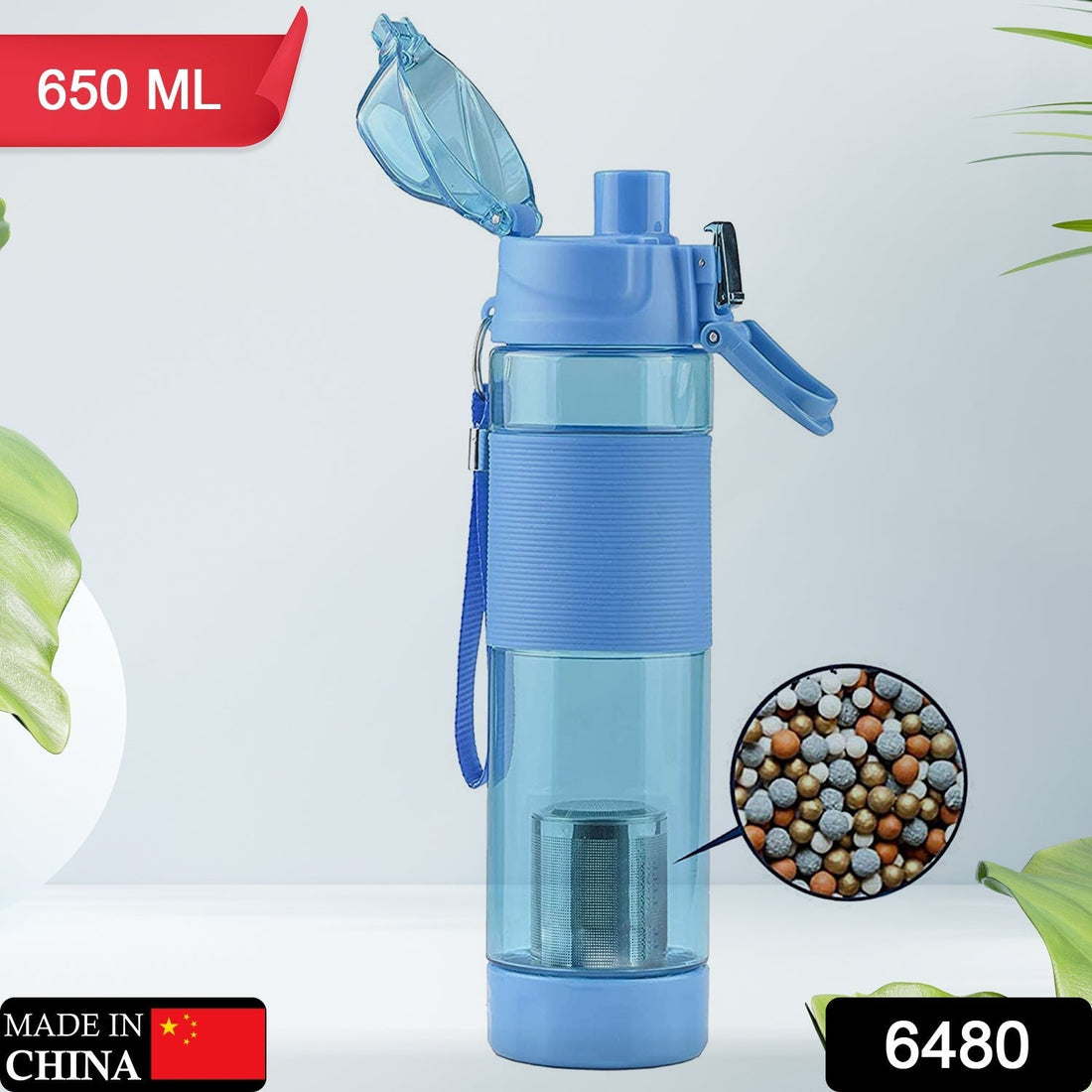 Alkaline Water Bottle, with Food Grade Plastic, Stylish and Portable (Particulates not included) your brand