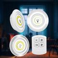 LED Light Under Closet Battery Powered Closet Wall Lamp with Remote Control Bedroom Kitchen Set of 3 LED Lights And 1 Remote Control (Battery Not Included) - Shopmania Wholesale