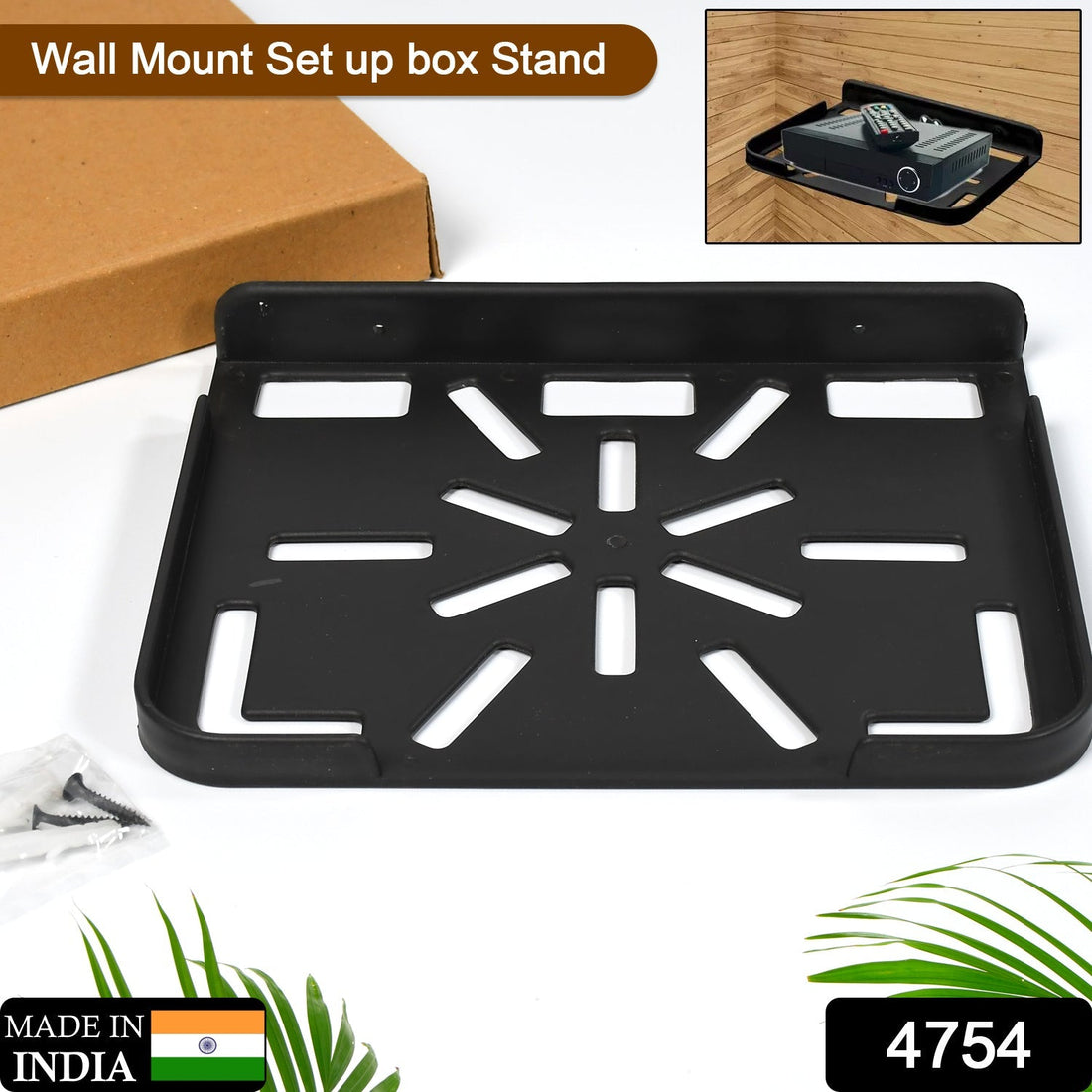 Wall mount holder for TV setup box