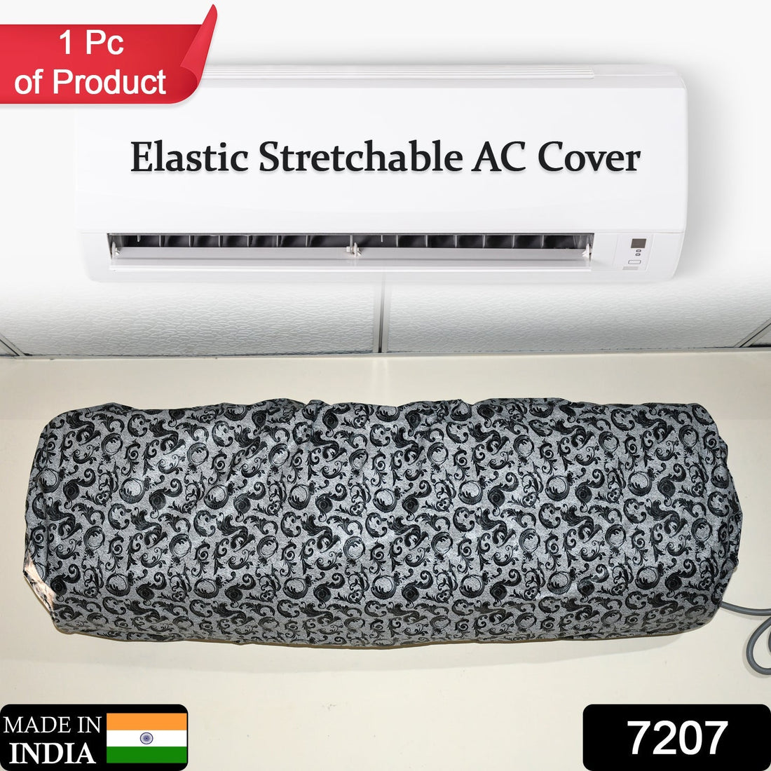 Stretchable AC cover with winter design