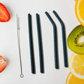 Reusable Stainless Steel Straw with cleaning Brush Long Drinking Straws for Coffee Tumbler Travel Mug Cup, Dishwasher Safe for Toddlers & Kids (5 Pcs Set) - Shopmania Wholesale