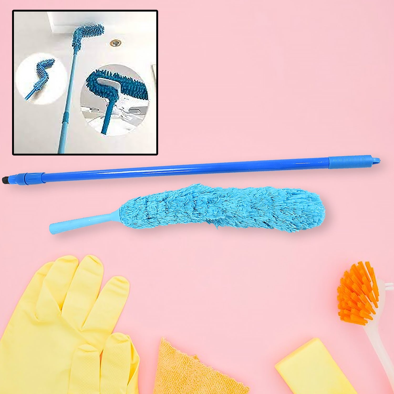 Long Handle Dust Cleaning Brush, Adjustable Microfiber dust Brush, Foldable Home appliances Ceiling Cleaner, Latest Home Improvement Products - Shopmania Wholesale