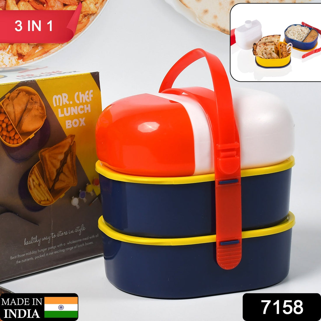 Capsule lunch box with bottle