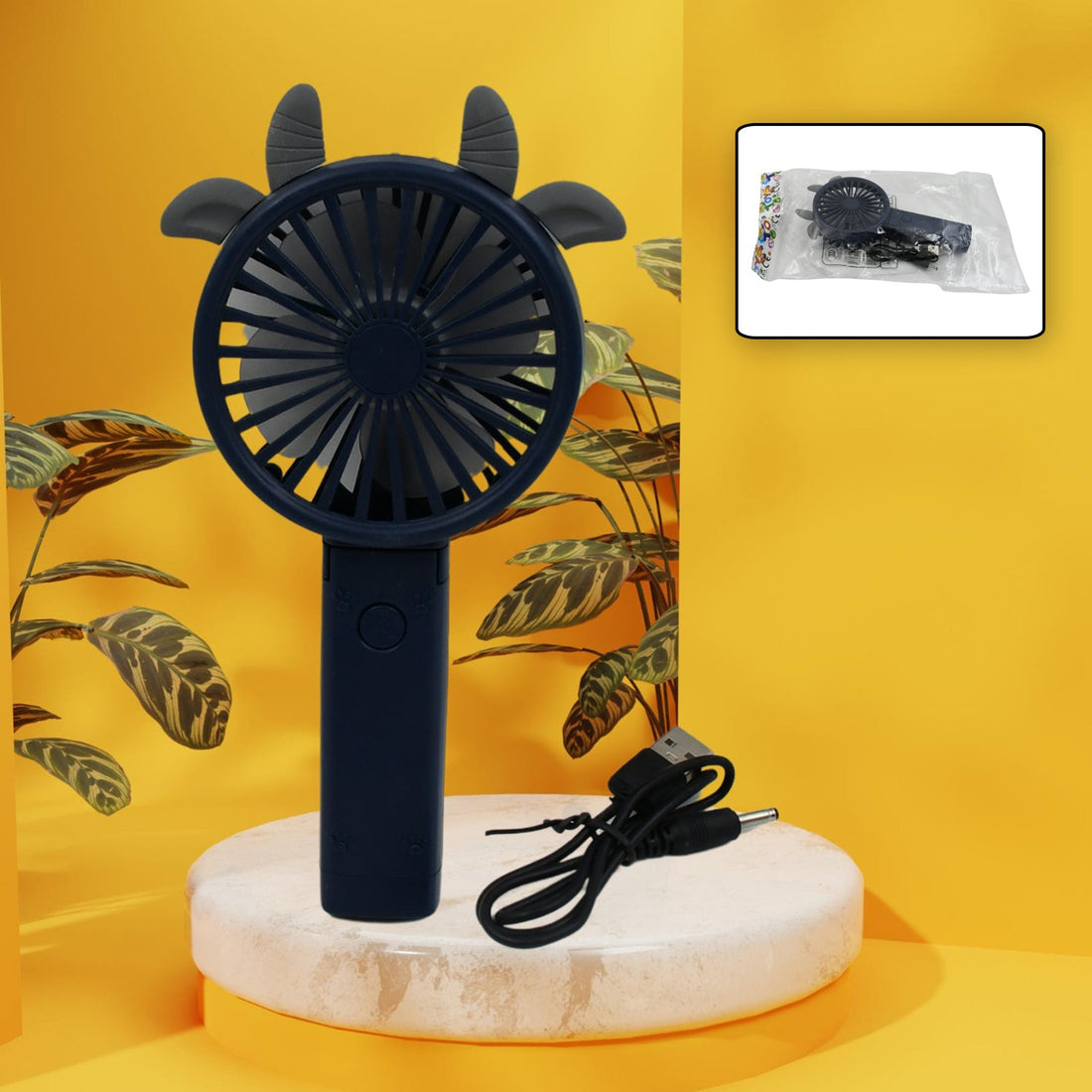 17731 Portable Small Electric Fan Handheld, USB Rechargeable Mini Student Handheld Class Personal Fan (1 Pc / Mix Color Design) - Shopmania Wholesale