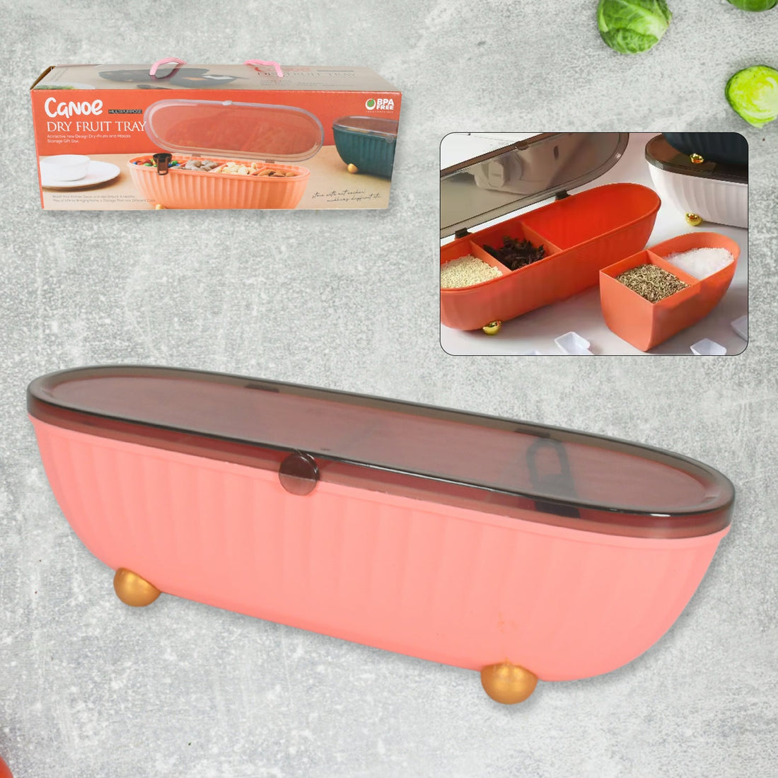 8255 Spice Bottle Spice Jar Durable Spice Seasoning Box, Jar Food Grade Spoon Seasoning Case for Kitchen / Dry fruit Tray (1 Pc) - Shopmania Wholesale