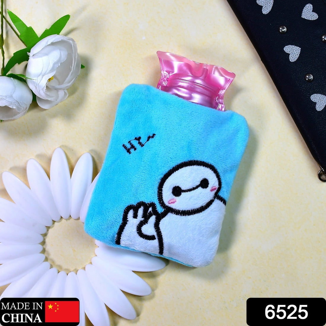 Blue Baymax Small Hot Water Bag with Cover for Pain Relief your brand