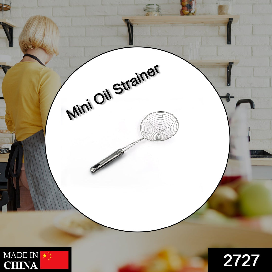 Mini oil strainer for precise frying with fine mesh