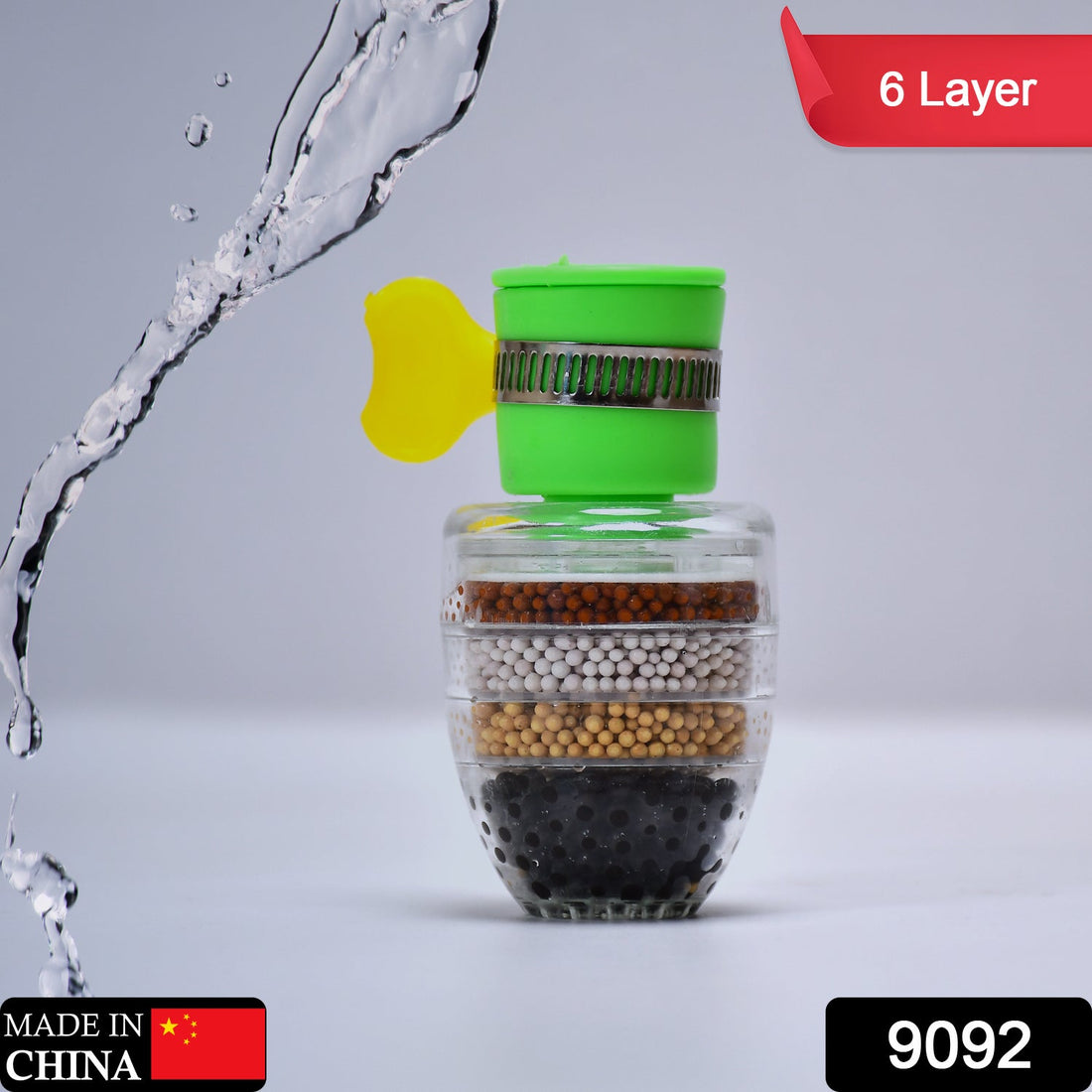 Faucet filter with six-layer purifier