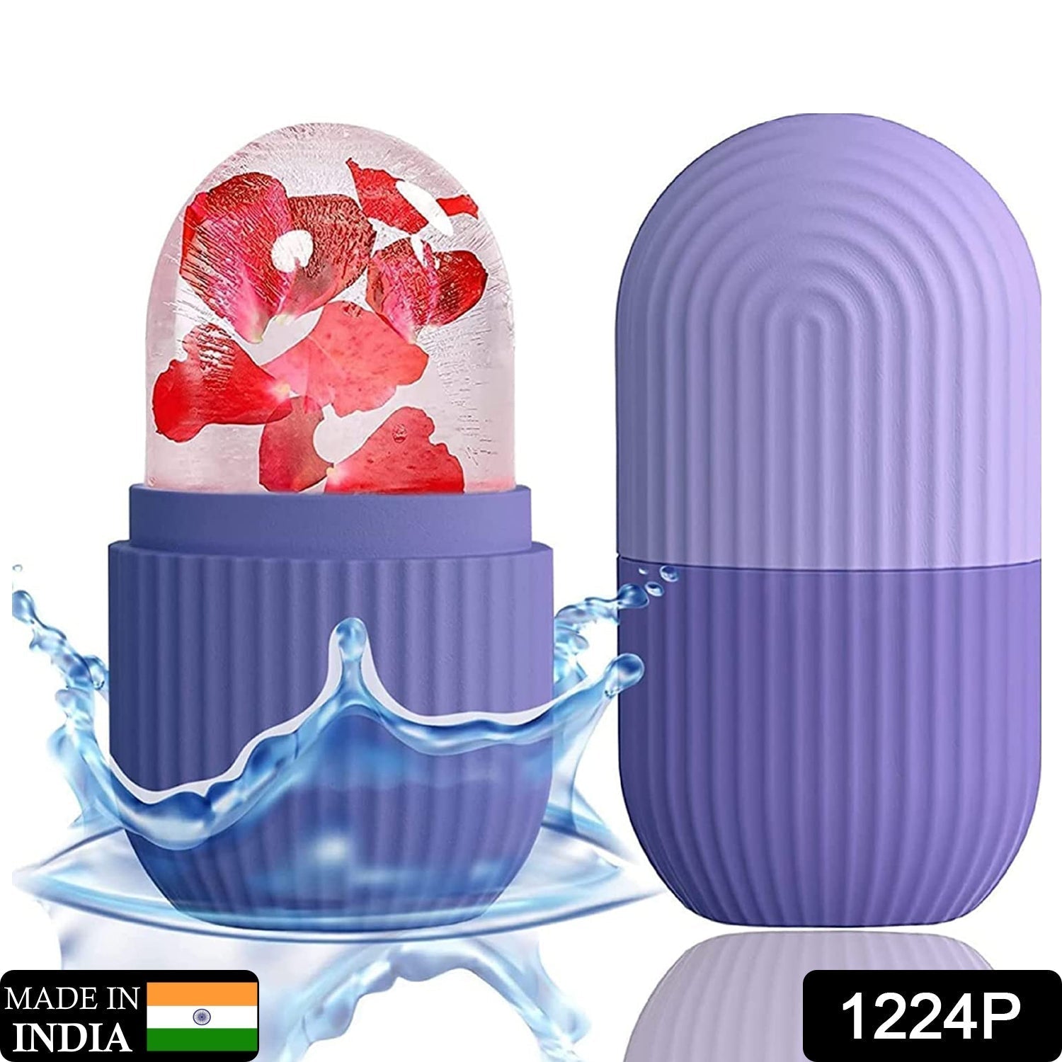 BEAUTY ICE ROLLER FOR FACE MASSAGER & EYE REUSABLE FACE ROLLERS FACIAL ROLLER ( Purple Color) your brand