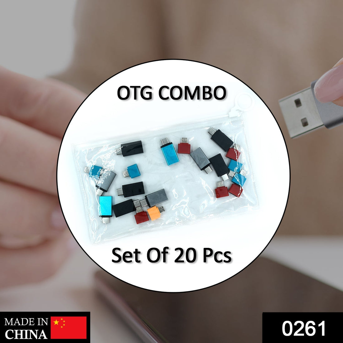OTG adapter Type C and USB to Micro USB with pouch