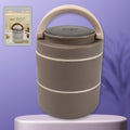 Ganesh Smart Stack 2 Layer Portable Lunch Box Stainless Steel Airtight Leak-Proof Lunch Box for Office, School, Picnic: Color May Vary (2 Layer) - Shopmania Wholesale
