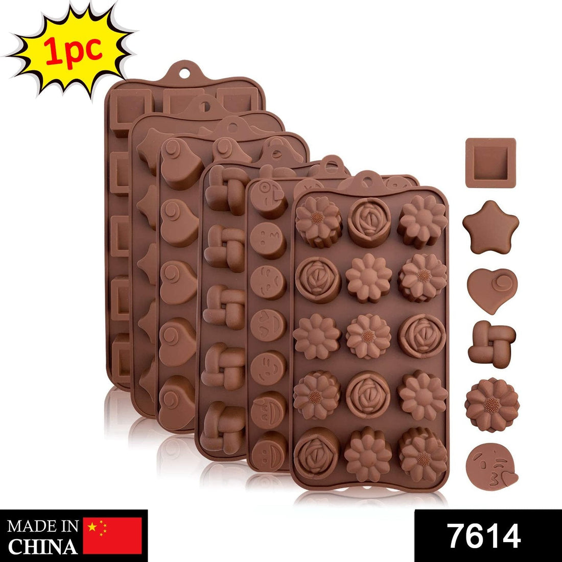 Silicone chocolate mold with 15 cavities for creative treats
