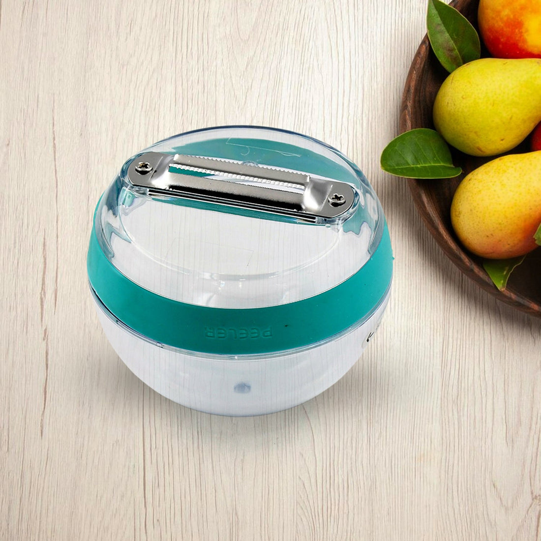 Multifunctional Round Shape Peeler with Container Removable and Washable Storage Type Vegetable Fruit Peeler for Kitchen (1 Pc / Mix Color) - Shopmania Wholesale
