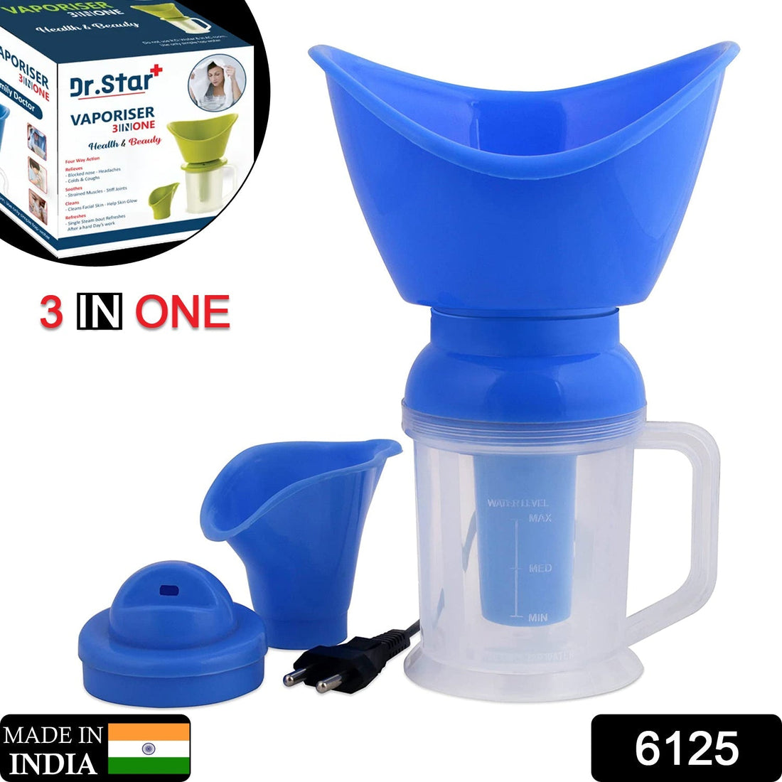 3 in 1 vaporizer for inhaling, useful during cold and illness.