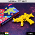 Musical gear gun with rainbow light, clear design