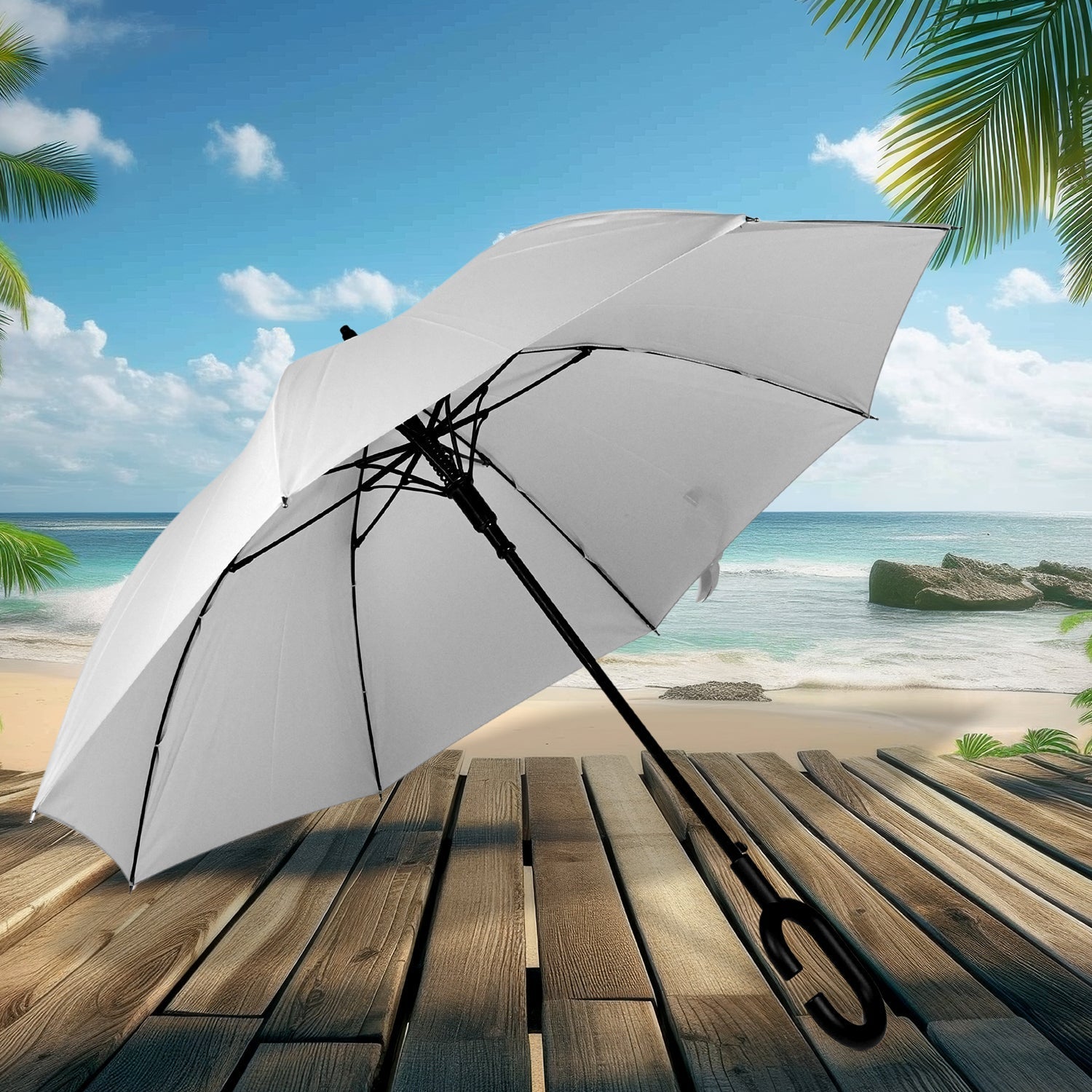 8551 Umbrella Summer Sun and Rain Protection Foldable Cute Umbrella & C-Shaped Handle || UV Protection Rain Sun Umbrella || Travel Accessories || Umbrella for Children, Girls, and Boys (1 Pc / Mix Color) - Shopmania Wholesale