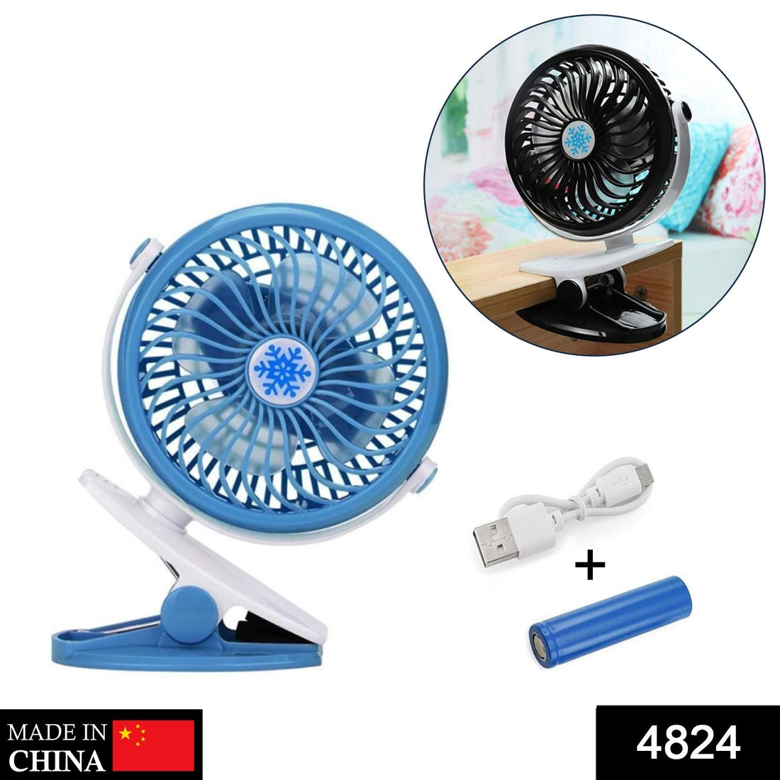 Mini USB clip fan for cooling down, designed for summer use
