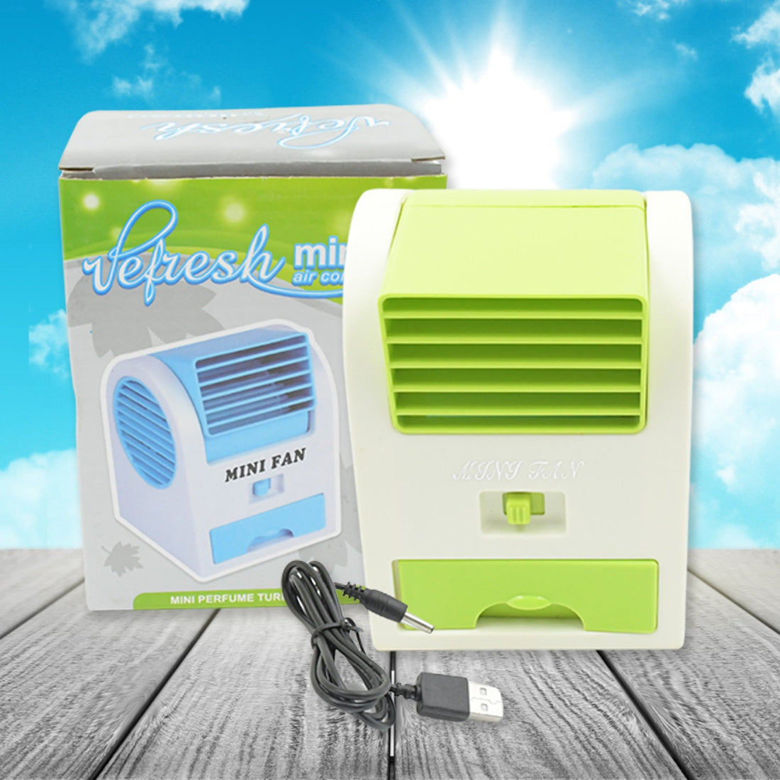 Portable Air Cooler-Rechargeable Personal with Duration Desk Cooling Fan USB/Battery Powered Desk PC Laptop Air Conditioner Cooler for Home, Bedroom, Travel, and Office - Shopmania Wholesale