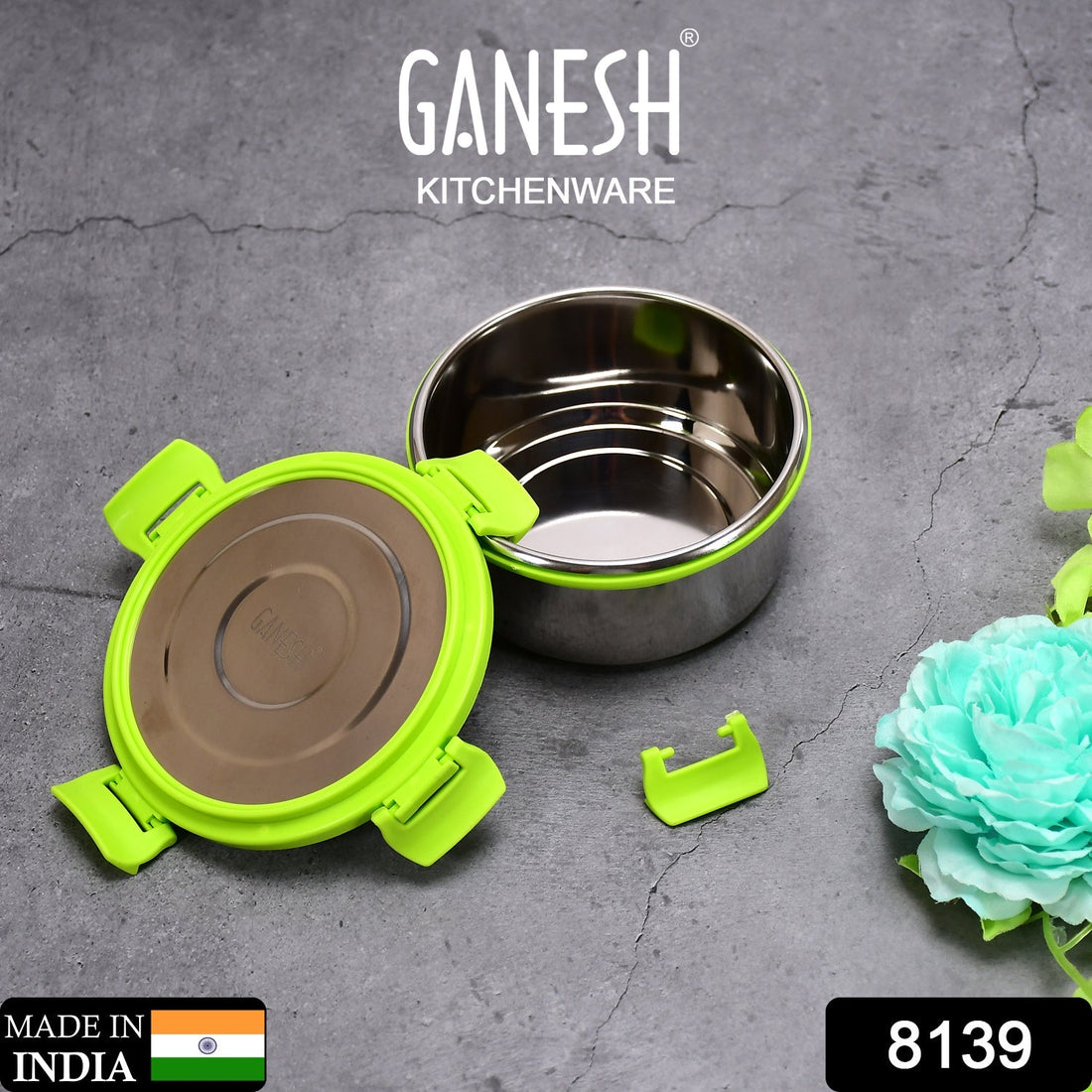 Stainless steel lunch box round