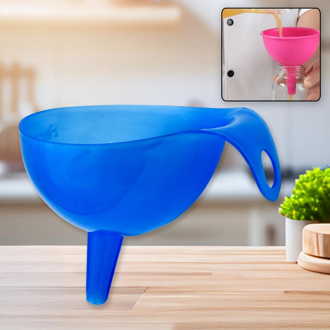 Plastic Funnel For Pouring Oil, Sauce, Water, Juice Cooking Oil, Powder, Small Food-Grains Food Grade Plastic Funnel (1 Pc) your brand