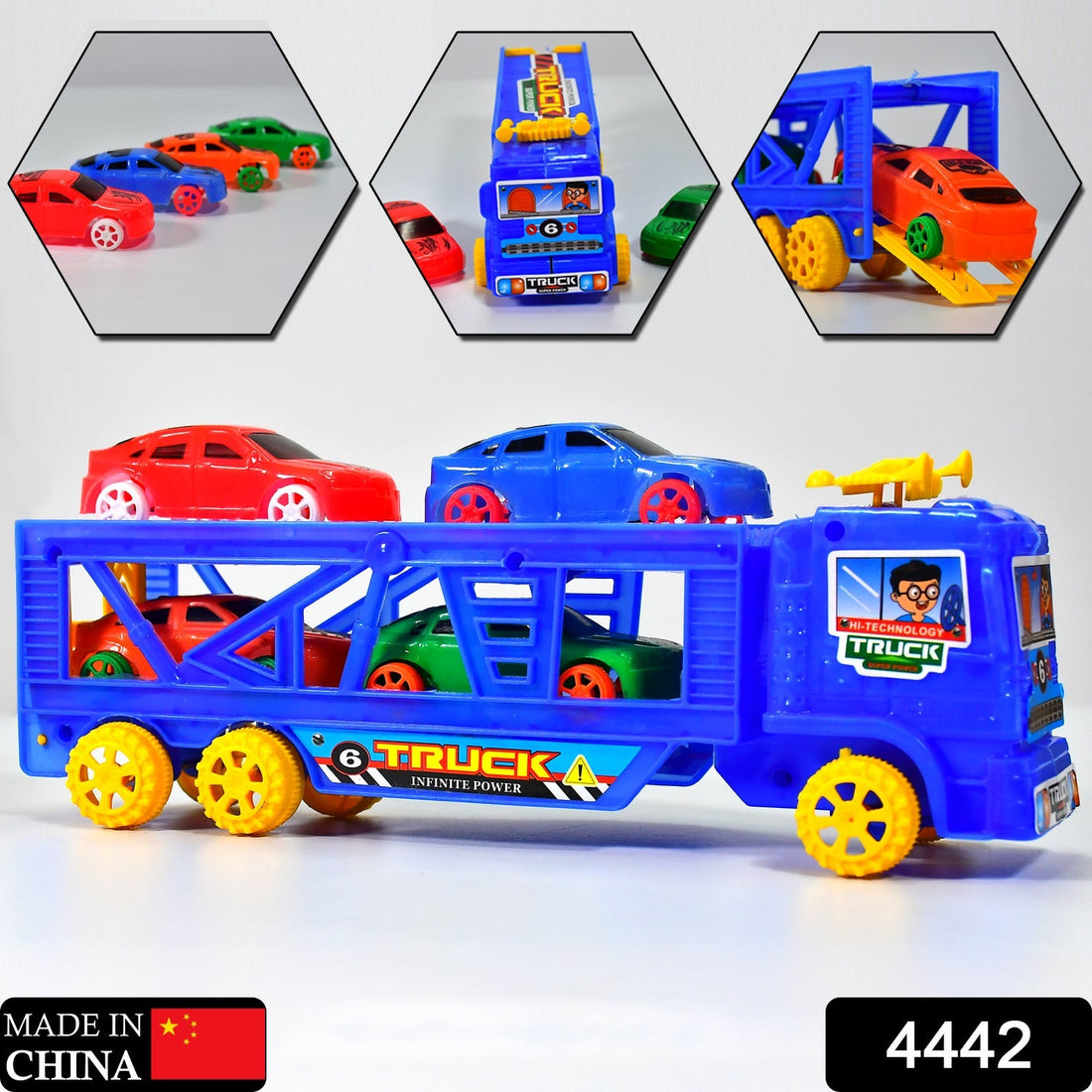 Toy truck with mini cars set