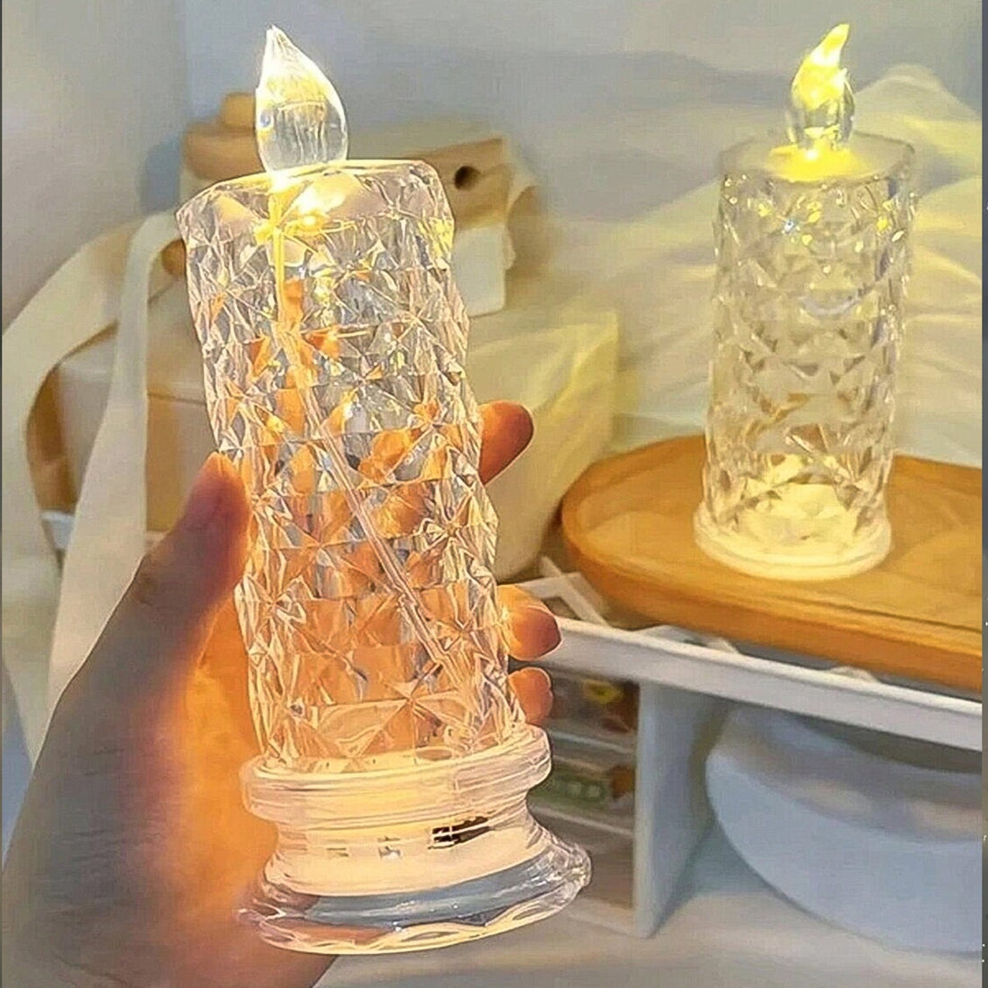 Rose Candles for Home Decoration, Crystal Candle Lights your brand