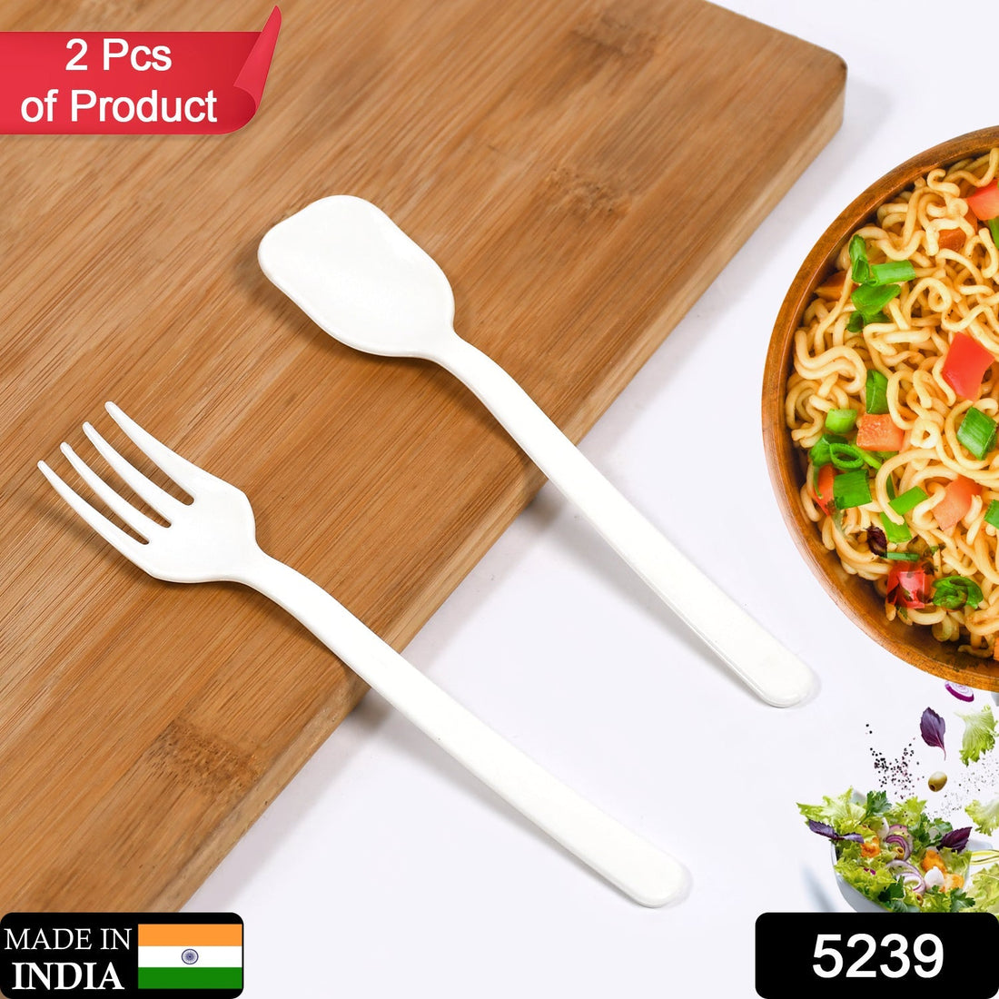 Plastic cutlery set for parties and catering