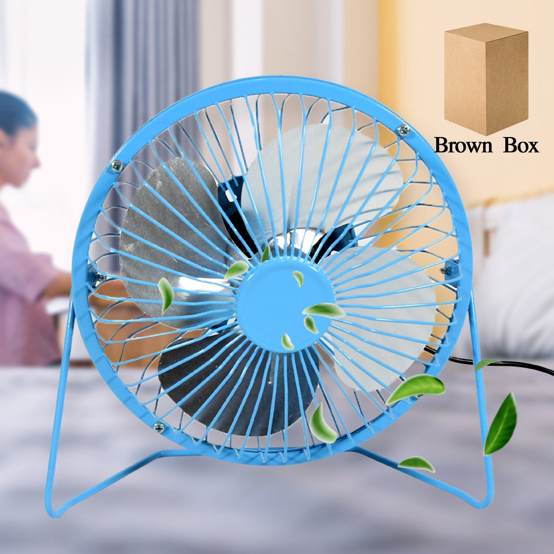USB Table Desk Personal Metal Electronic Fan, Compatible with Computers, Laptops, Student Dormitory, Suitable For Office, School Use (1 Pc) - Shopmania Wholesale