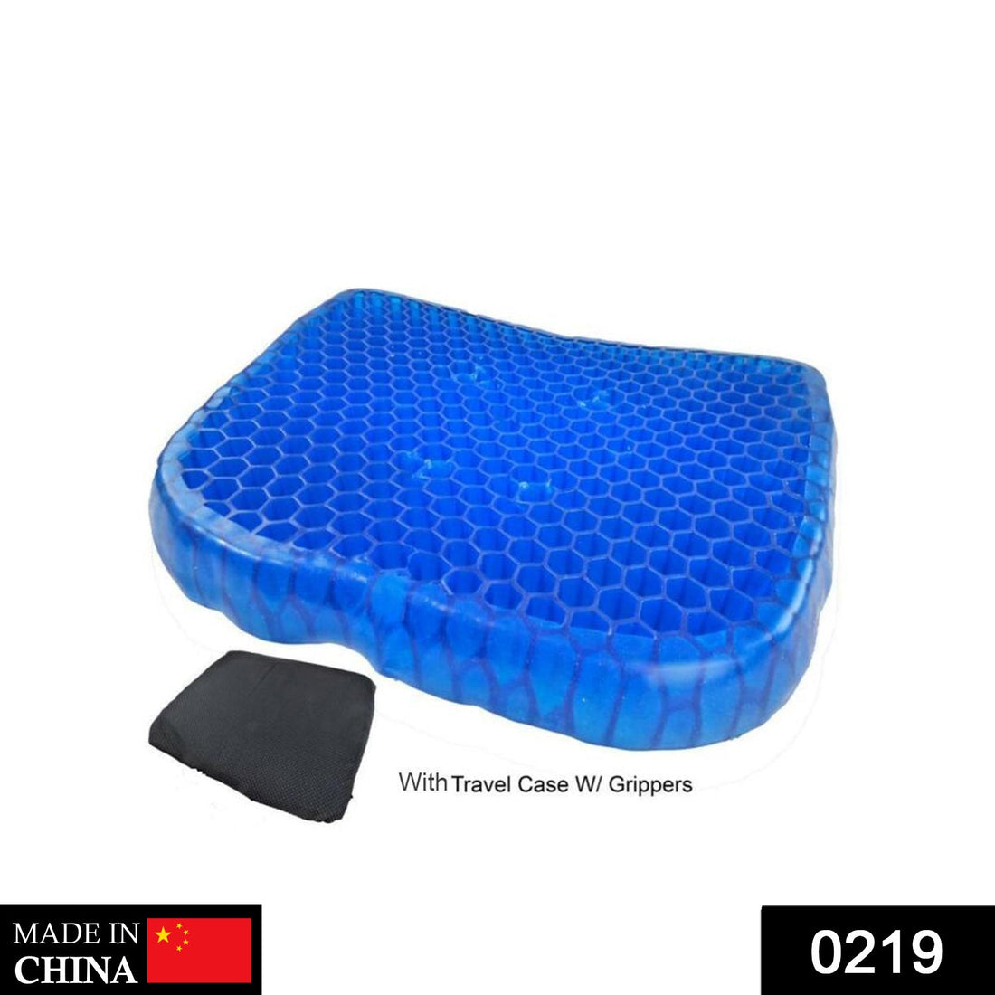 Gel orthopedic seat cushion pad with flexible design.
