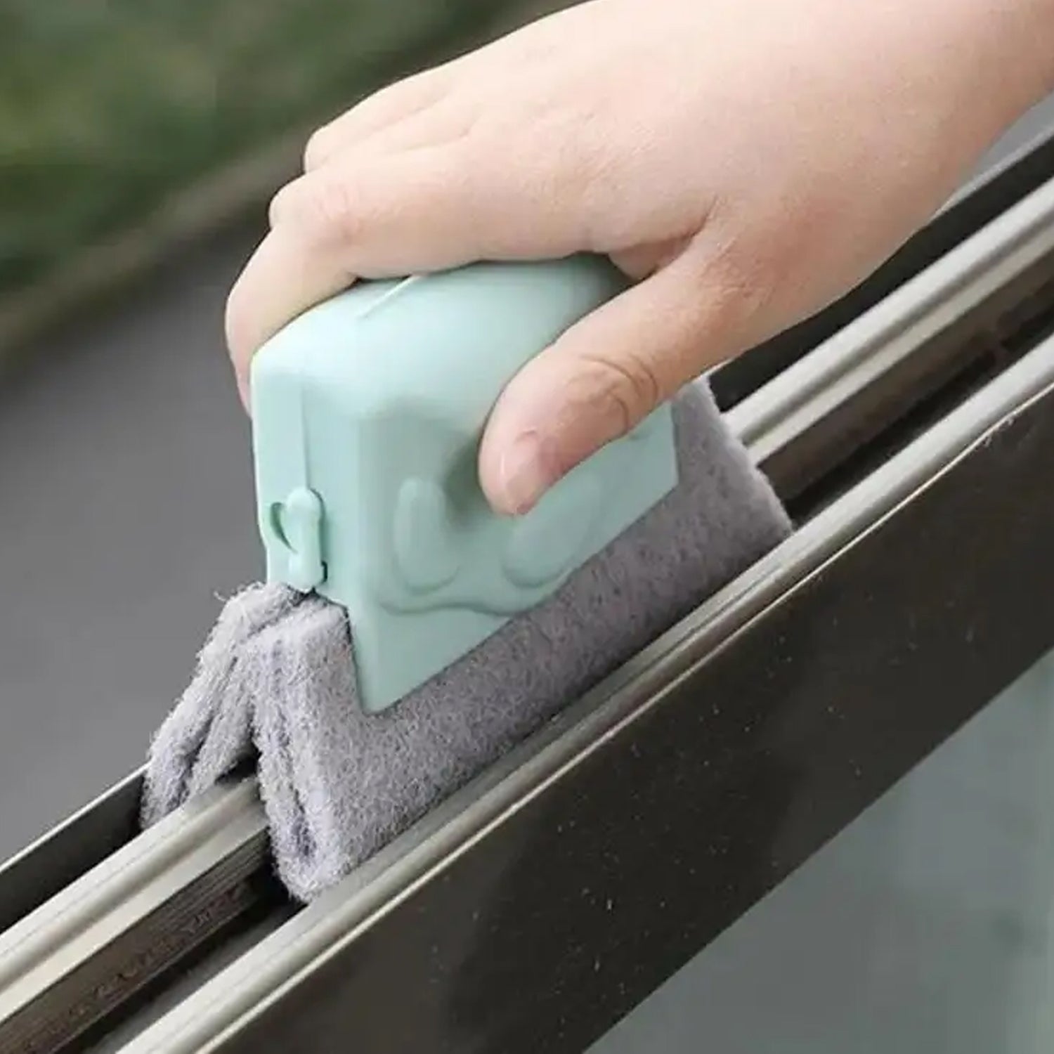 Cleaning brush for window grooves, door tracks, dust cleaner for corners.