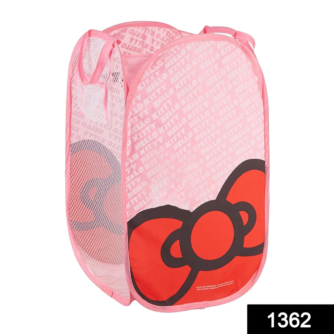 Waterproof canvas laundry bag with stylish print for home organization.