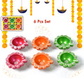 Decorative Hand Painted Clay Puja Diya for Diwali Home Indoor Outdoor Handmade Diya (6 Pcs Set/ Mix Design) your brand