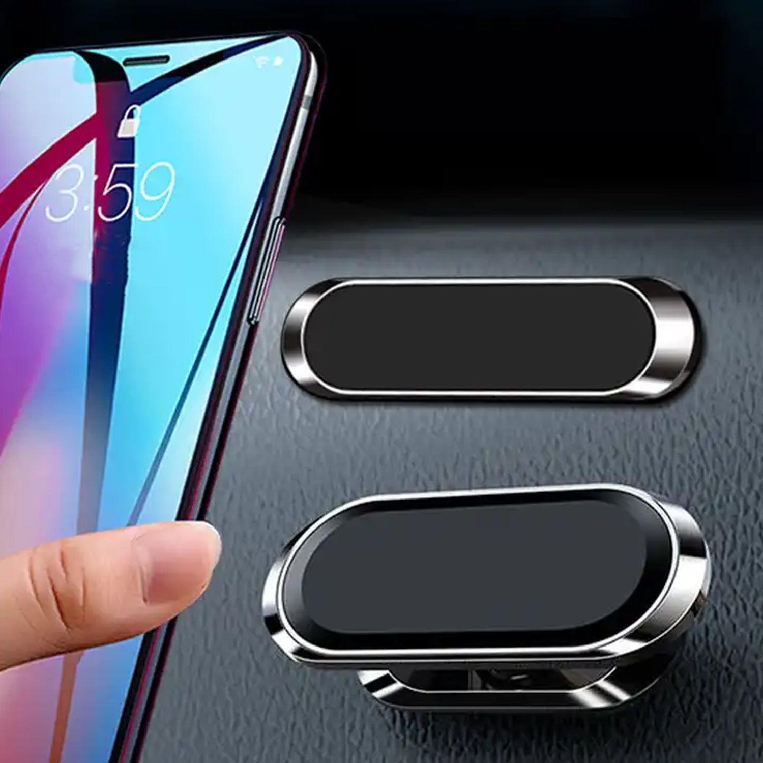 Magnetic Phone Mount/Holder for Car, Super Strong Magnet Universal Car Mount, Dashboard 360° Rotation for Car, Desk, Office, Home & Kitchen for All Smart phones (1 Pc) - Shopmania Wholesale