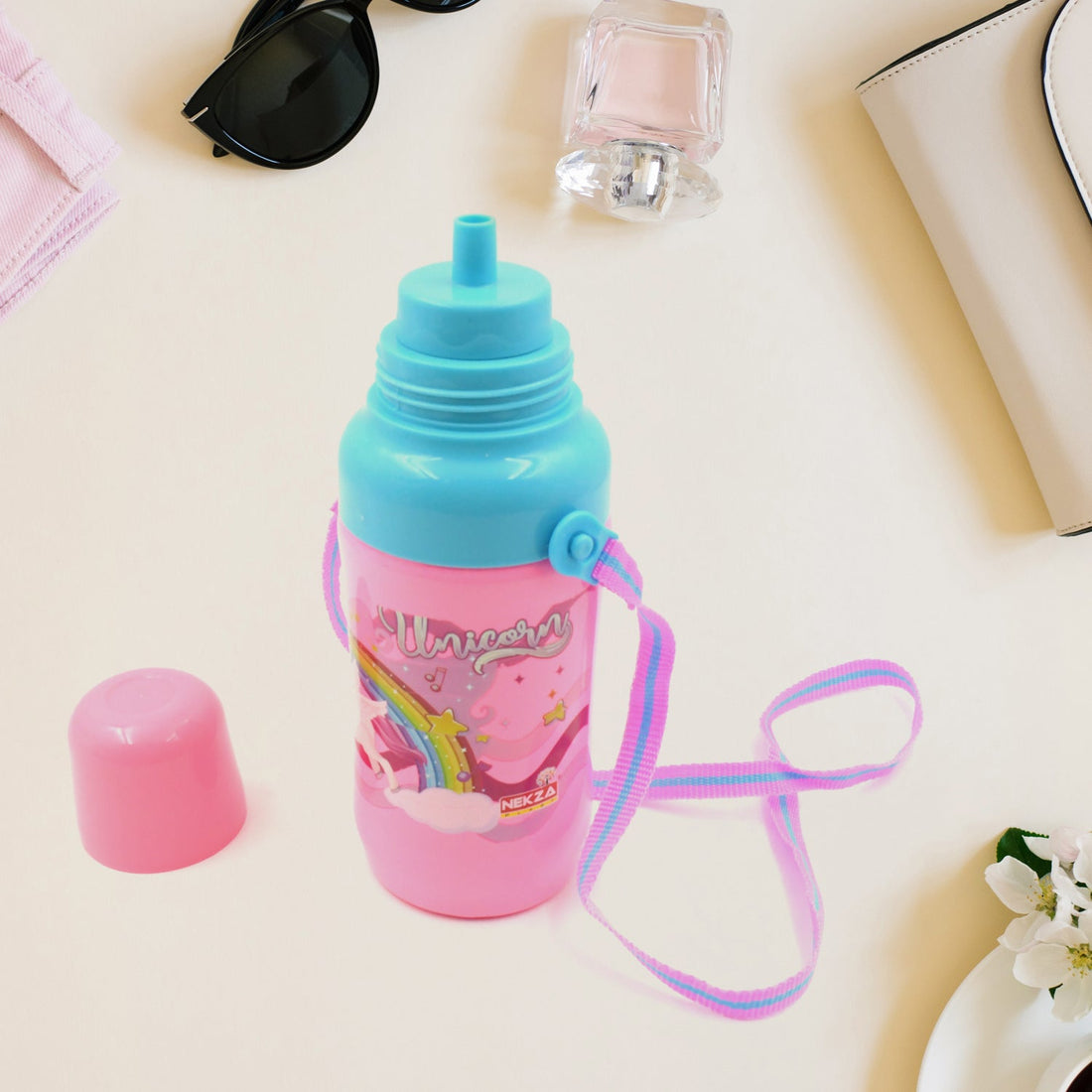 500ml insulated sports water bottle with straw