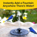 Fast Fountain by Pocket Hose - Solar-Powered - Instantly Adds a Water Feature Virtually Anywhere - 5 Spray Modes - No Installation or Batteries Required - Great for Bird Baths, Pools, Pond & More (1 Pc) - Shopmania Wholesale