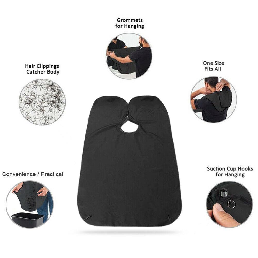 Black Beard Apron Hair Clippings Catcher Grooming Bib - Shopmania Wholesale