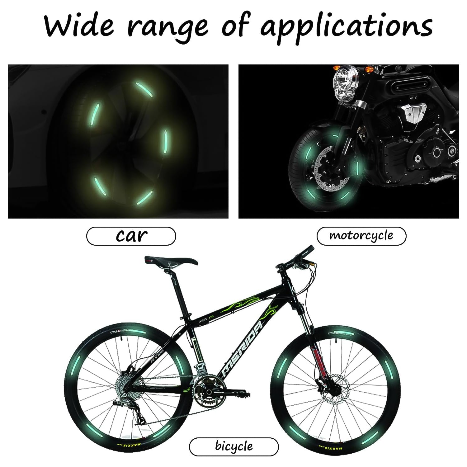 Car Wheel Hub Reflective Car Stickers, Night Warning Stickers (20 Pcs Set/ Multicolored) - Shopmania Wholesale