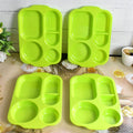 Unbreakable Plastic Food Plates / Biodegradable 5 Compartment Square Plate for Food - Shopmania Wholesale