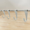 Stainless Steel Utensil Hanger Rail Nail Free Wall Mount with 2 Magic Stickers & 6 Plastic Hooks For Kitchen - Shopmania Wholesale