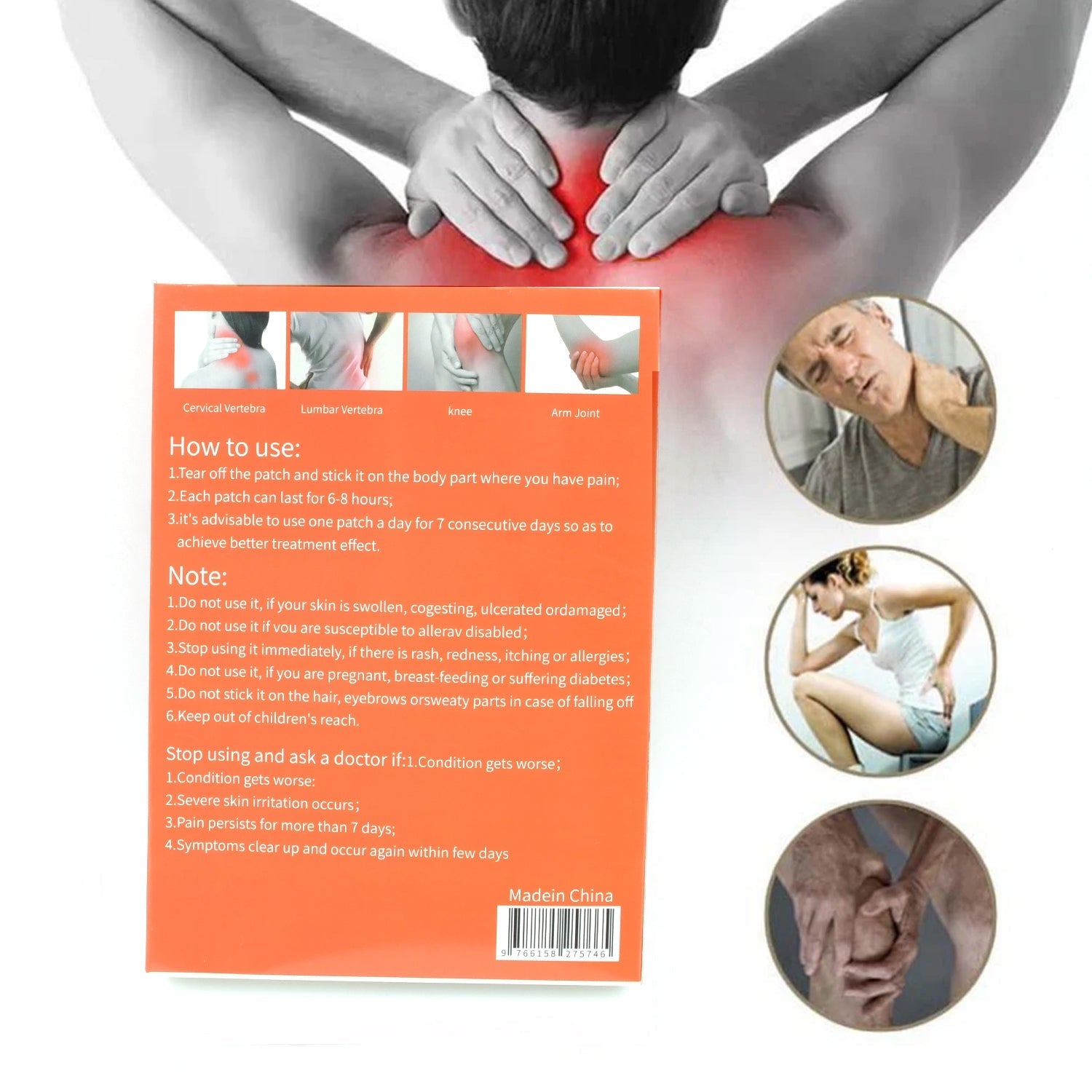 Ant Pain Relief Patch - Pack of 8 Patches | Instant Relief from Muscular Pain & Joint Pain| Natural Pain Relief Patches | Powerful Pain Relief, No Side Effects your brand