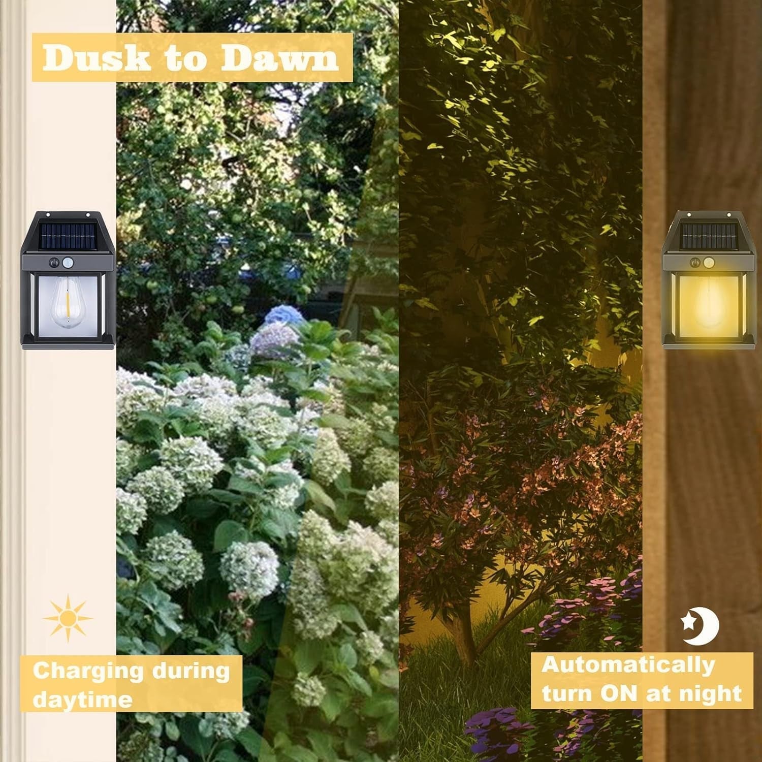 Solar Wall Lights / Lamp Outdoor, Wireless Dusk to Dawn Porch Lights Fixture, Solar Wall Lantern with 3 Modes & Motion Sensor, Waterproof Exterior Lighting with Clear Panel (1 Pc ) - Shopmania Wholesale